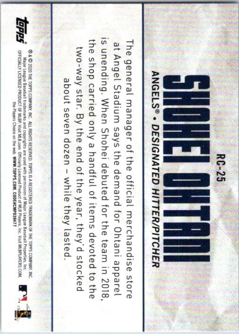 2020 Topps Big League Roll Call #RC-25 Shohei Ohtani Angels V45313