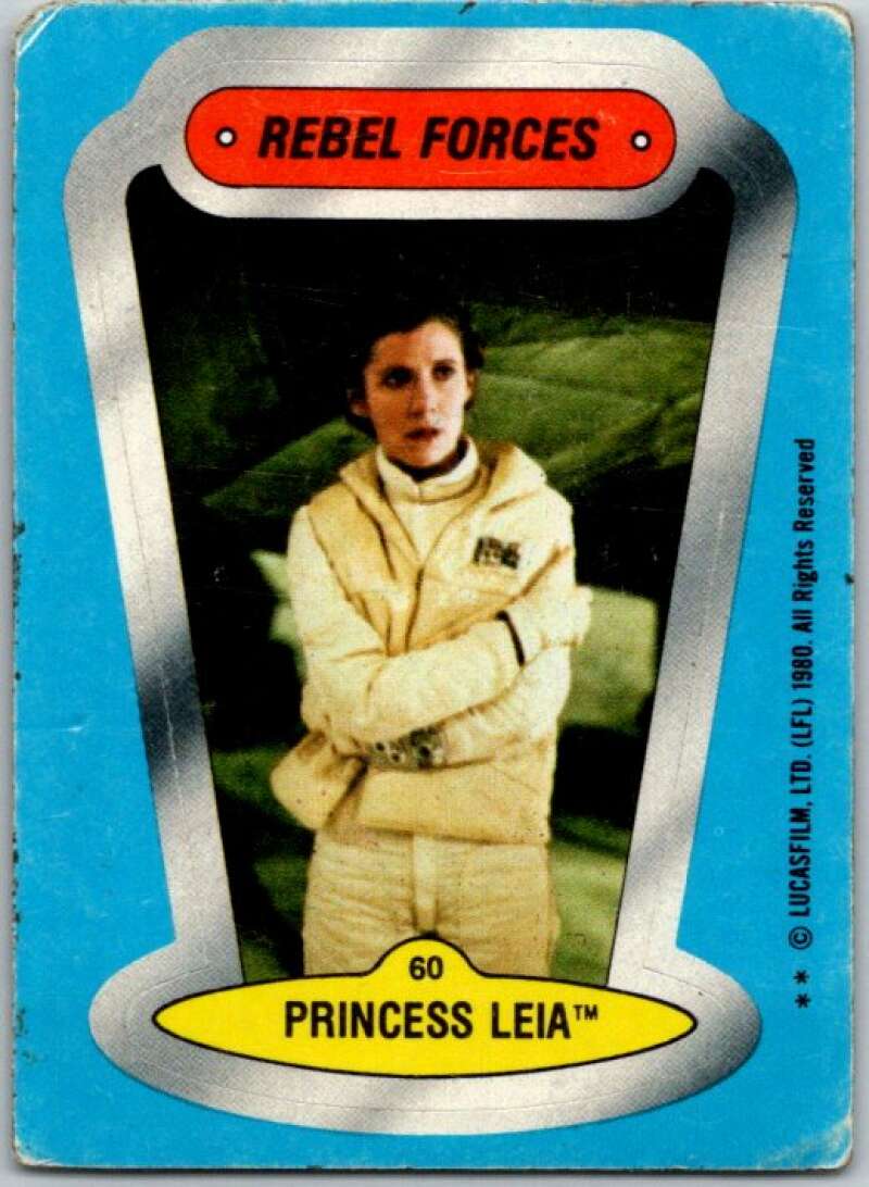1980 Topps The Empire Strikes Back Stickers #60 Princess Leia V45406