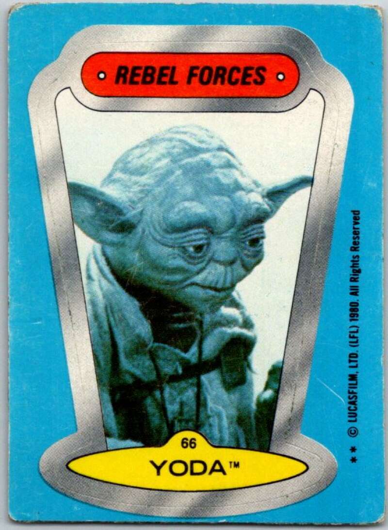 1980 Topps The Empire Strikes Back Stickers #66 Yoda V45410