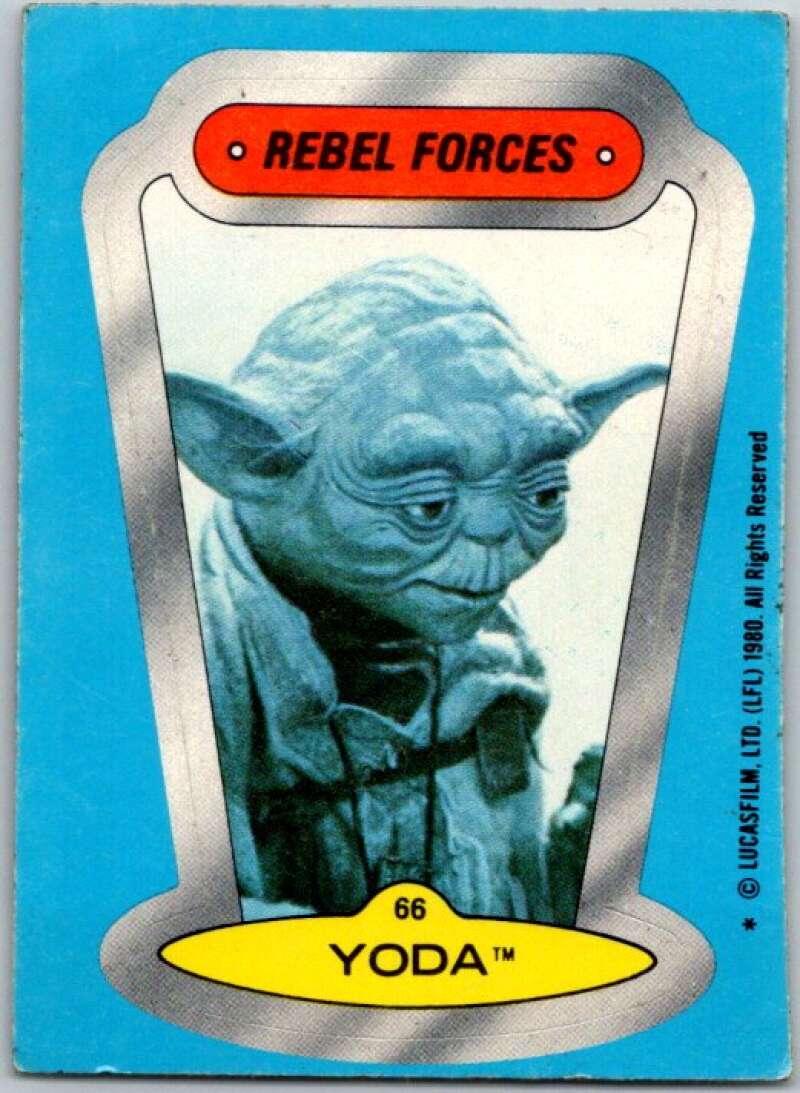 1980 Topps The Empire Strikes Back Stickers #66 Yoda V45411