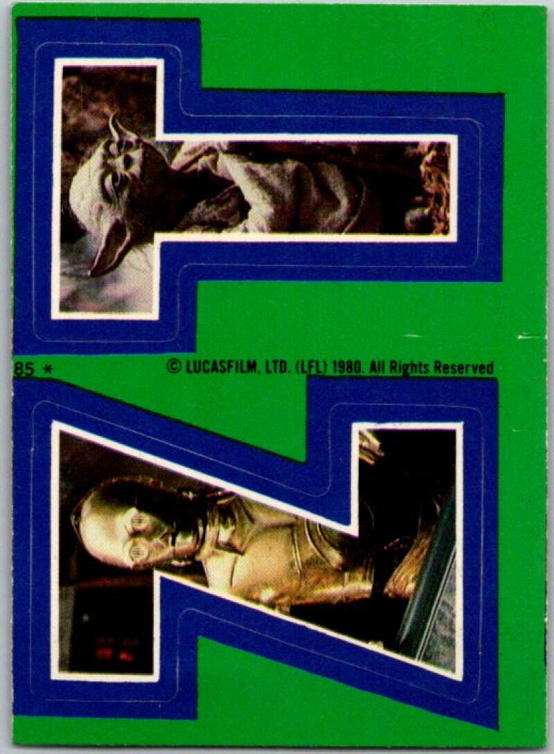 1980 Topps The Empire Strikes Back Stickers #85 Z T V45447