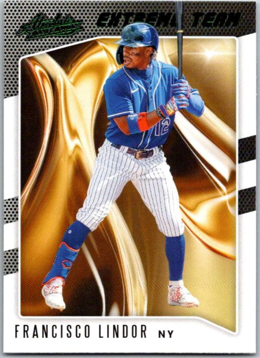 2021 Panini Absolute Extreme Team Green #5 Francisco Lindor Mets  V45359