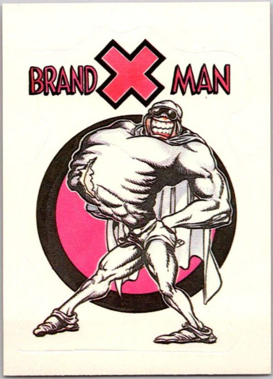 1983 Zero Heroes Stickers #5 Brand X Man  V45458