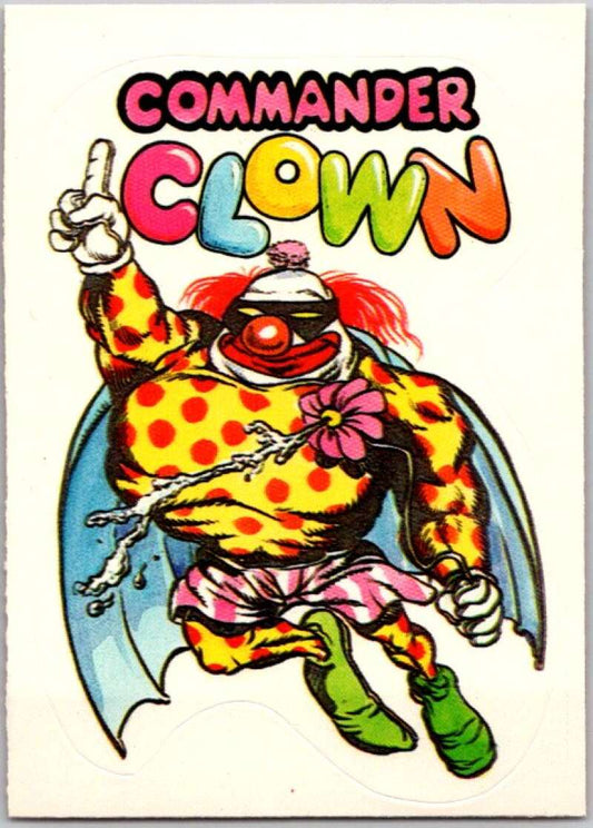 1983 Zero Heroes Stickers #22 Commander Clown  V45475