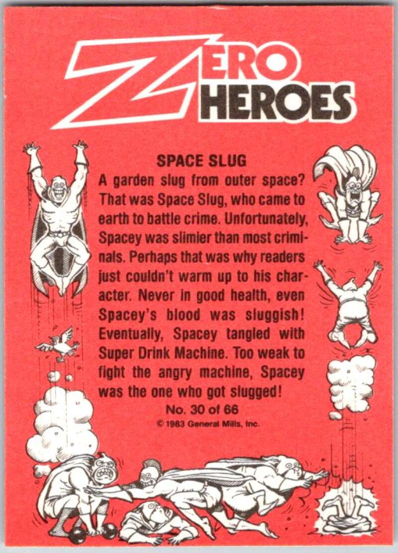 1983 Zero Heroes Stickers #30 Space Slug V45487