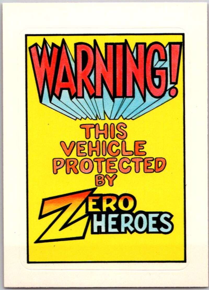 1983 Zero Heroes Stickers #31 Warning V45488