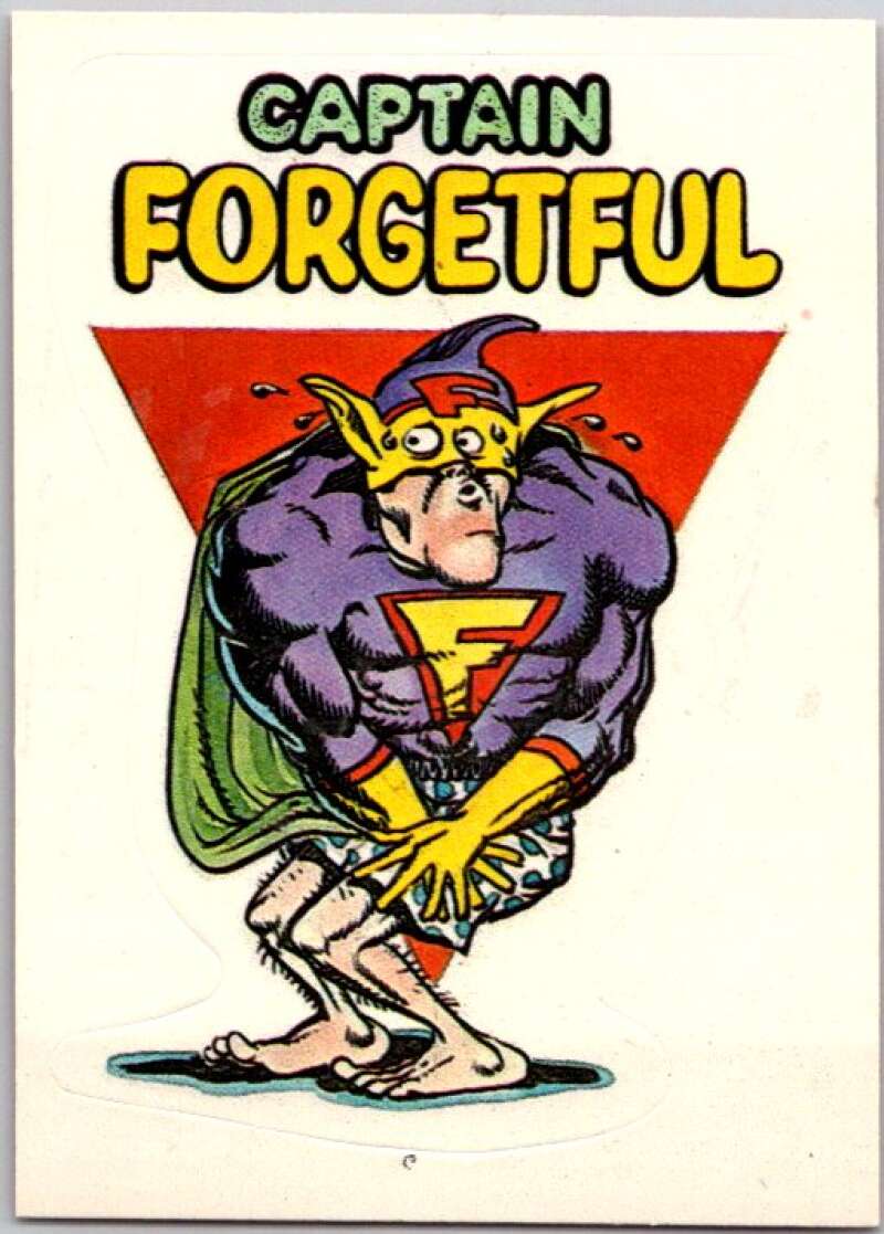1983 Zero Heroes Stickers #45 Captain Forgetful V45502