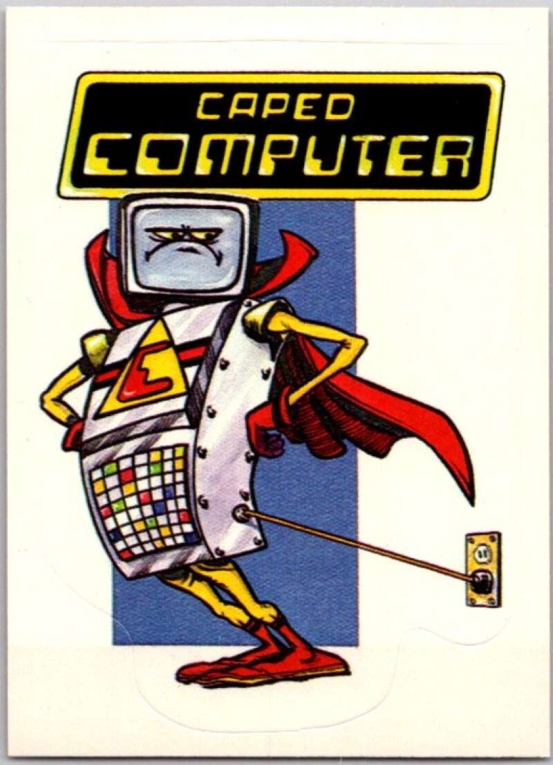 1983 Zero Heroes Stickers #60 The Caped Computer V45517