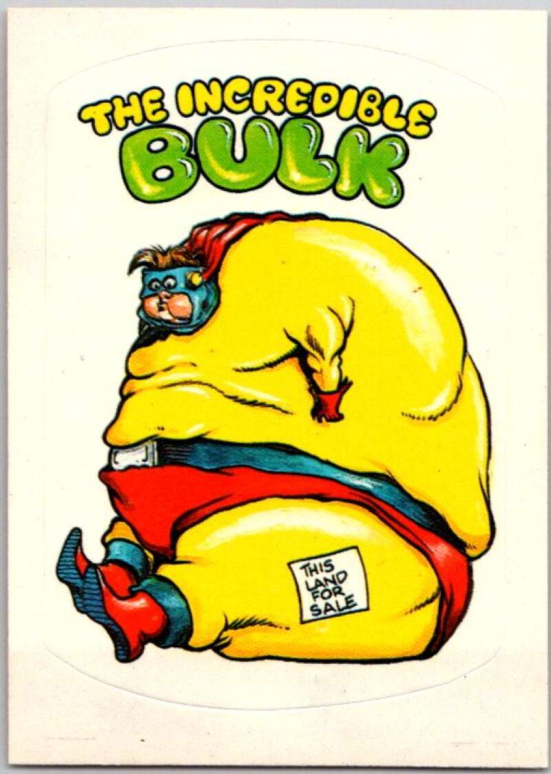 1983 Zero Heroes Stickers #66 The Incredible Bulk V45524