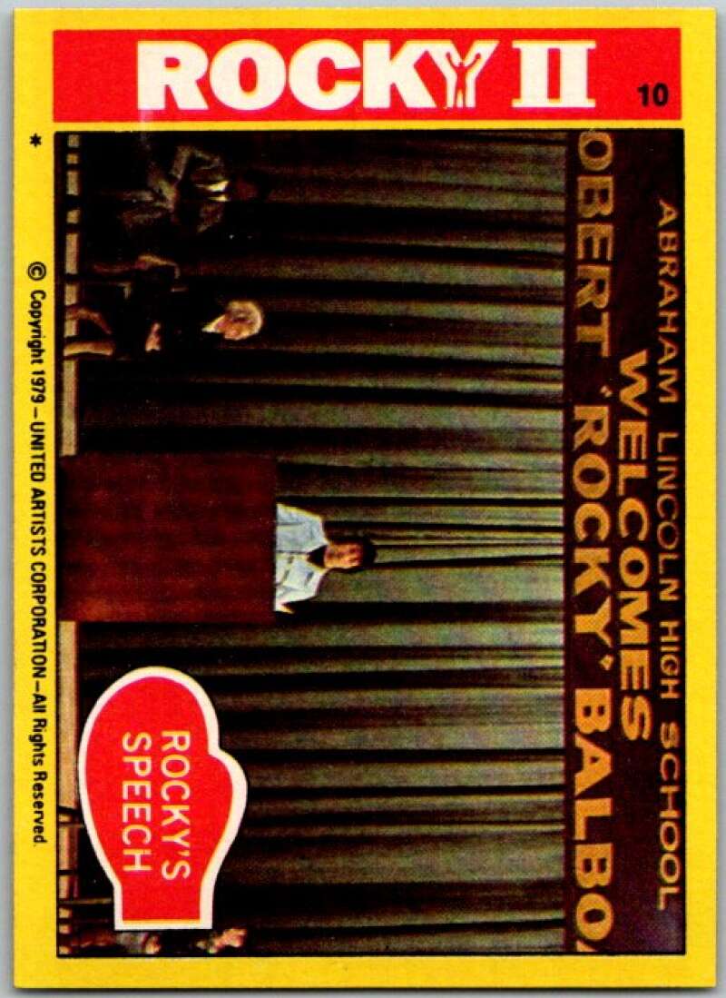 1979 Rocky II #10 Welcomes Obert "Rocky" Balbo V45526