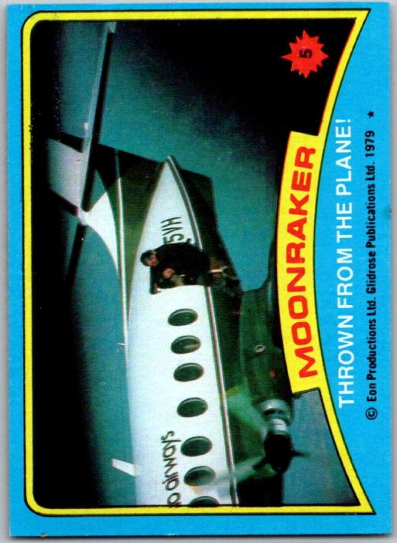 1979 Topps James Bond Moonraker #5 Thrown from the plane V45649