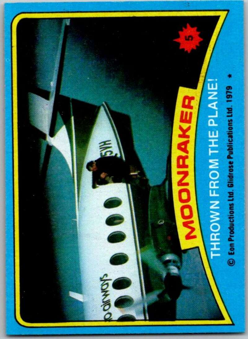 1979 Topps James Bond Moonraker #5 Thrown from the plane V45650
