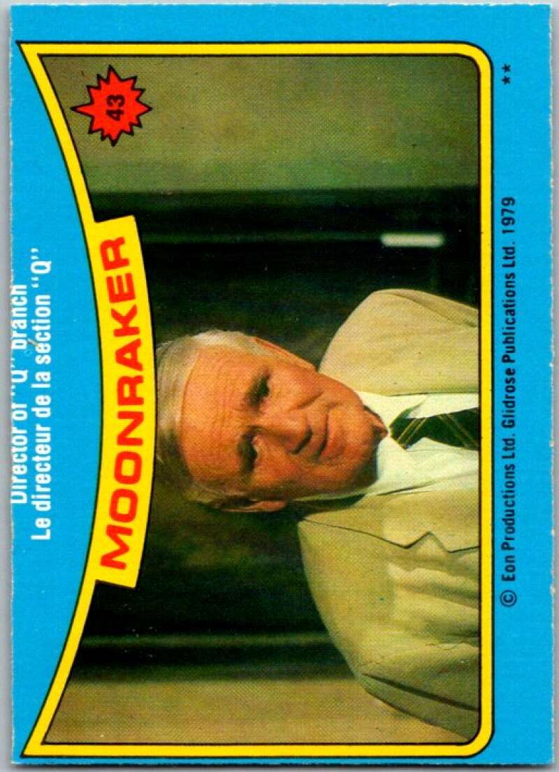 1979 Topps James Bond Moonraker #43 Director of Q branch V45679