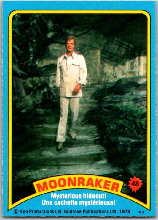 1979 Topps James Bond Moonraker #48 Mysterious hideout   V45684