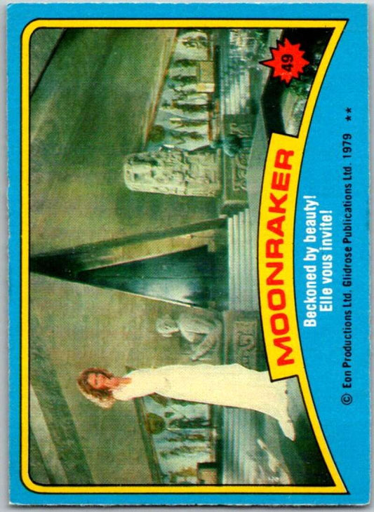 1979 Topps James Bond Moonraker #49 Beckoned by beauty   V45685
