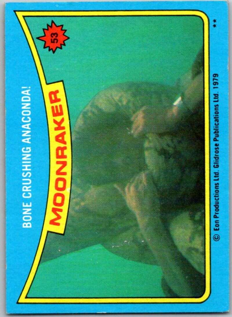 1979 Topps James Bond Moonraker #53 Bone crunching anaa V45689