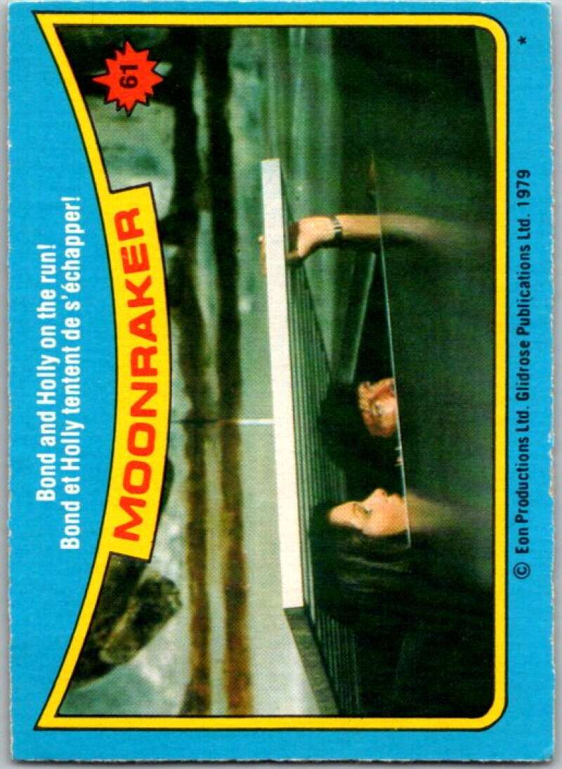 1979 Topps James Bond Moonraker #61 Bond and Holly on the run V45694