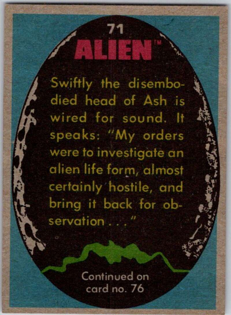 1979 Alien #71 The Secret Revealed V45949