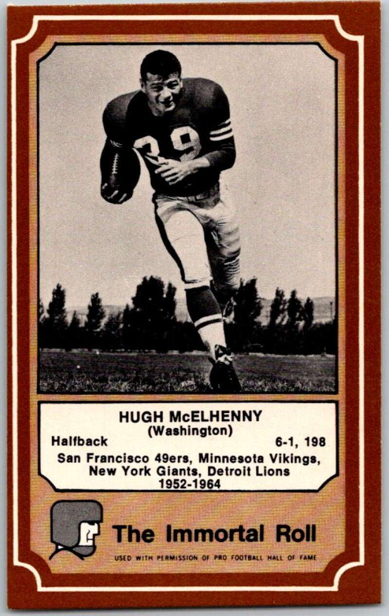 1975 Fleer The Immortal Roll Football #NNO Hugh McElhenny V45991