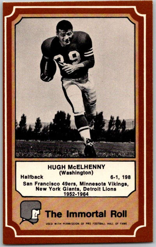 1975 Fleer The Immortal Roll Football #NNO Hugh McElhenny  V45991
