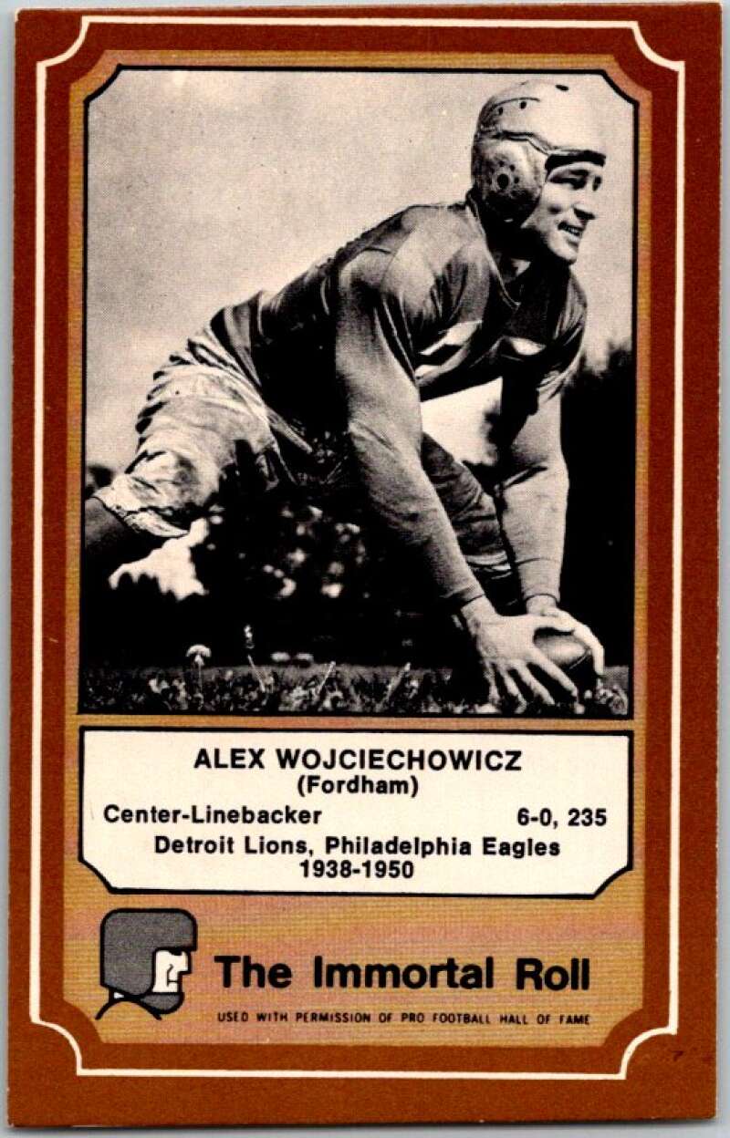 1975 Fleer The Immortal Roll Football #NNO Alex Wojciechowicz V45993