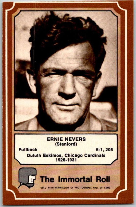 1975 Fleer The Immortal Roll Football #NNO Ernie Nevers  V46000