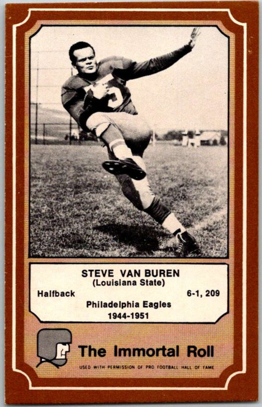 1975 Fleer The Immortal Roll Football #NNO Steve Van Buren  V46005