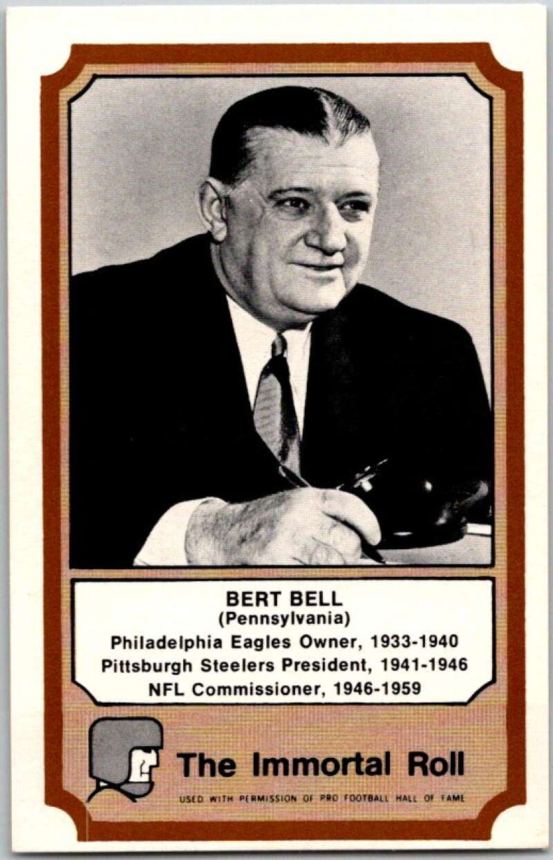 1974 Fleer The Immortal Roll Football #NNO Bert Bell V46014