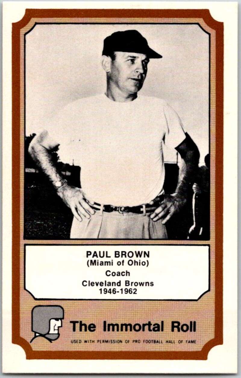 1974 Fleer The Immortal Roll Football #NNO Paul Brown V46017