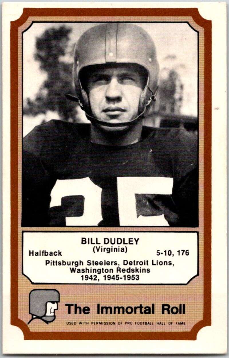 1974 Fleer The Immortal Roll Football #NNO Bill Dudley V46031
