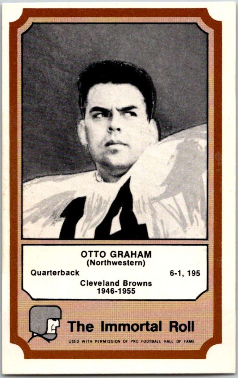 1974 Fleer The Immortal Roll Football #NNO Otto Graham V46037