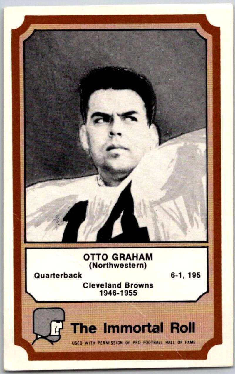 1974 Fleer The Immortal Roll Football #NNO Otto Graham V46038