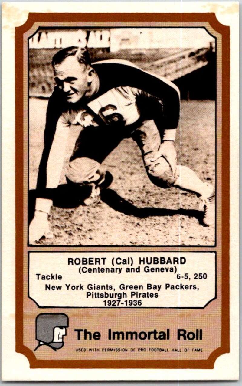 1976 Fleer The Immortal Roll Football #NNO Robert (Cal) Hubbard V46056