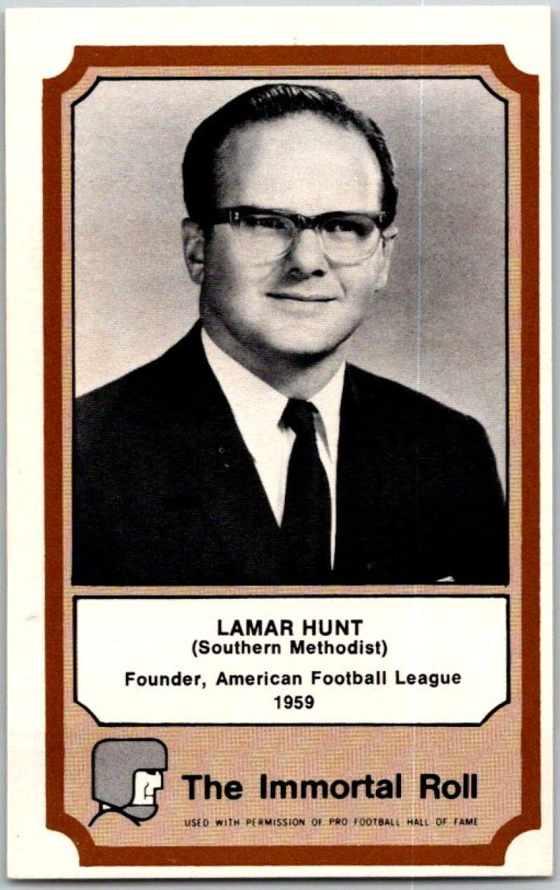 1975 Fleer The Immortal Roll Football #NNO Lamar Hunt V46058