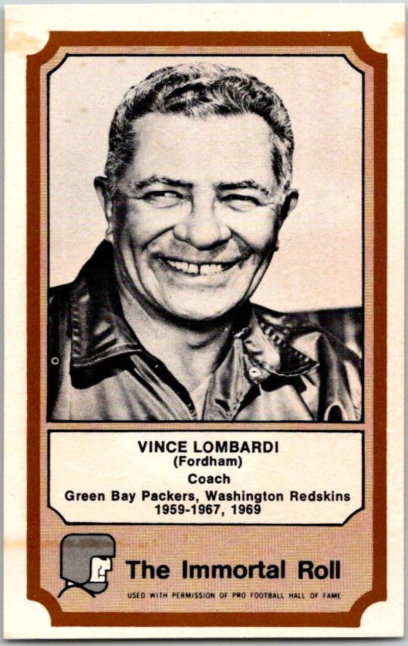 1974 Fleer The Immortal Roll Football #NNO Vince Lombardi V46066