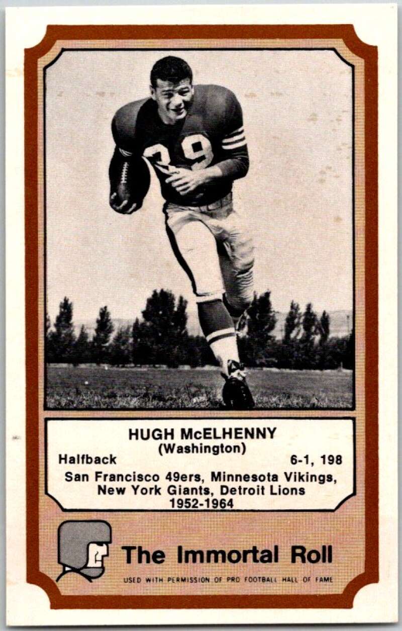1974 Fleer The Immortal Roll Football #NNO Hugh McElhenny V46073