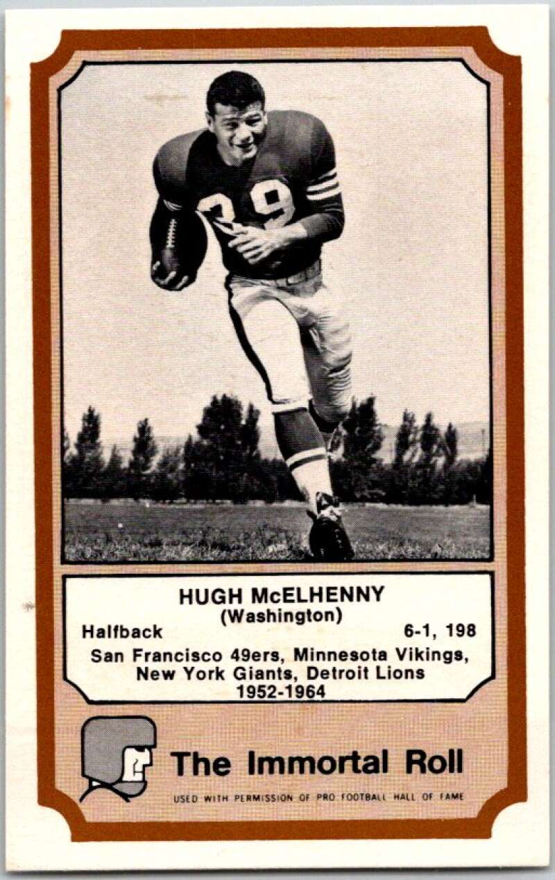 1975 Fleer The Immortal Roll Football #NNO Hugh McElhenny V46074