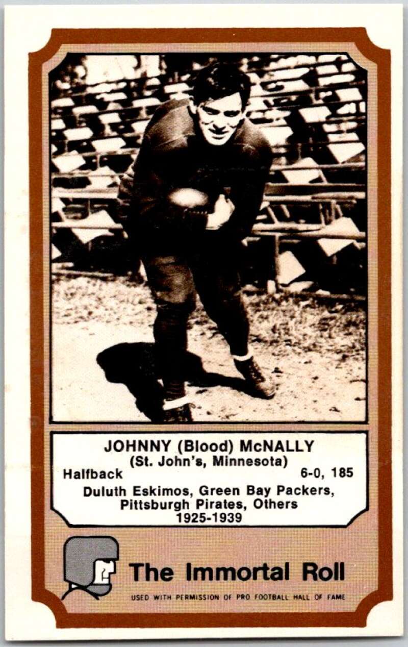 1974 Fleer The Immortal Roll Football #NNO Johnny (Blood) McNally V46075