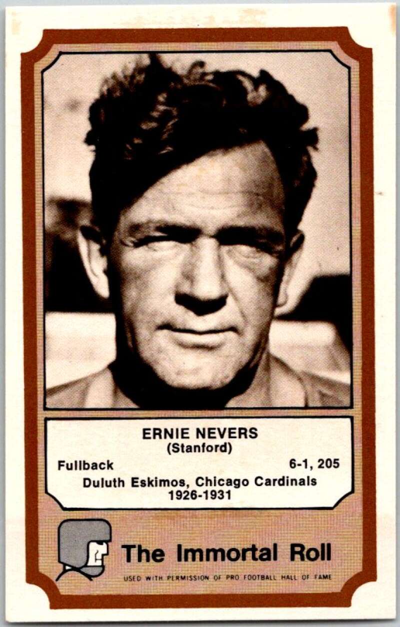 1974 Fleer The Immortal Roll Football #NNO Ernie Nevers V46083