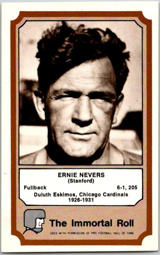 1975 Fleer The Immortal Roll Football #NNO Ernie Nevers  V46084