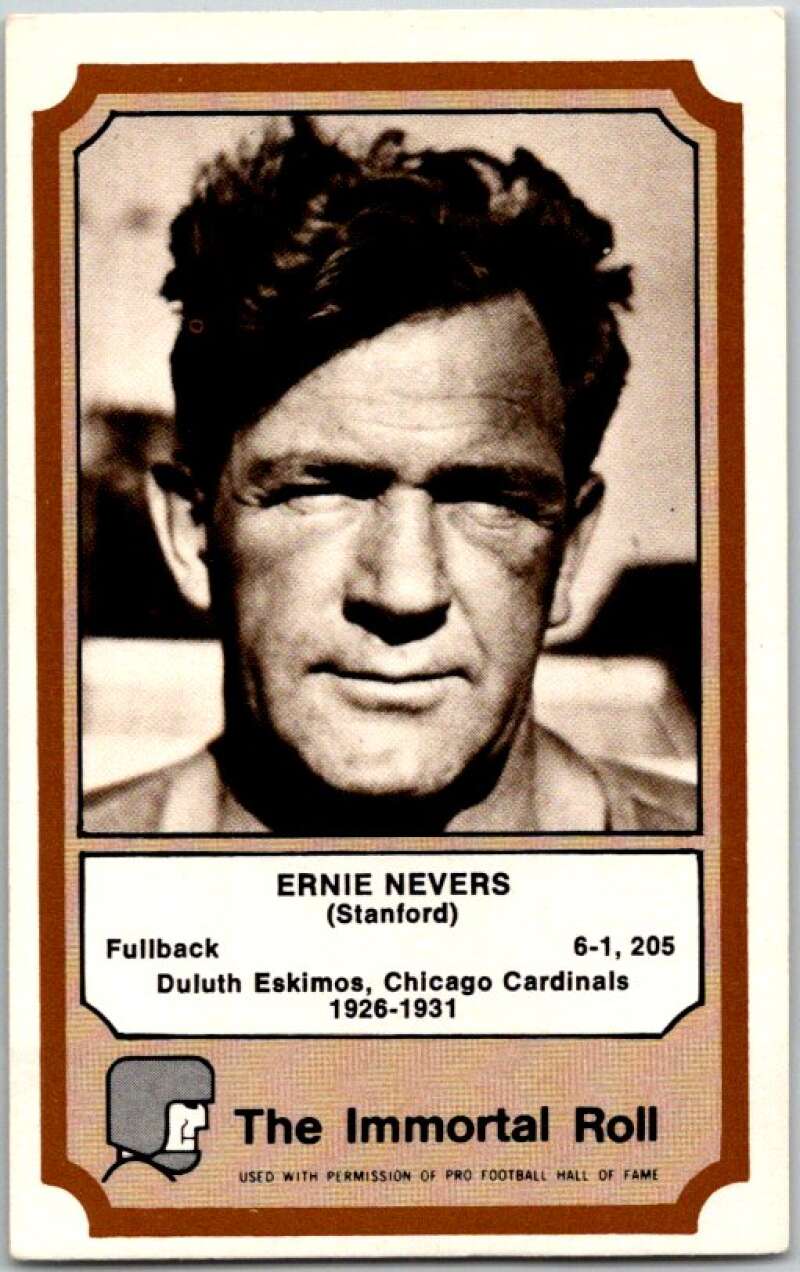 1976 Fleer The Immortal Roll Football #NNO Ernie Nevers V46085