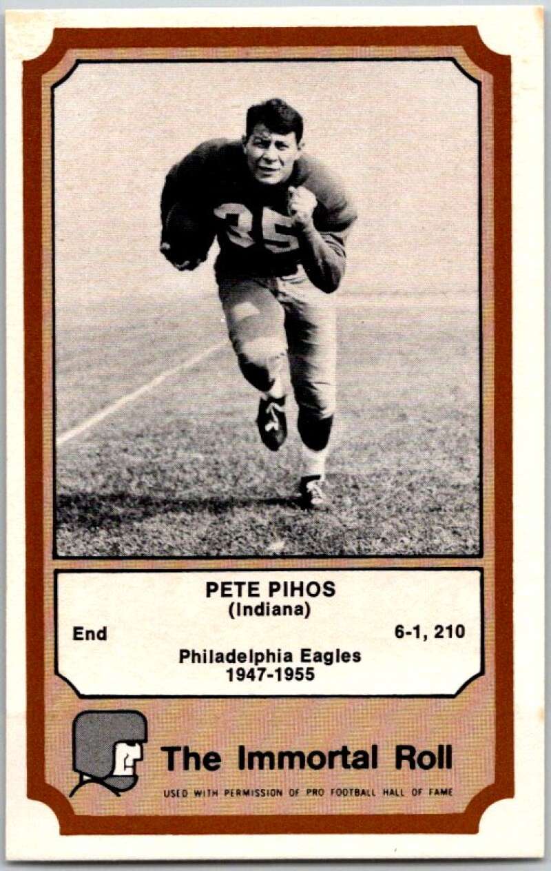 1974 Fleer The Immortal Roll Football #NNO Pete Pihos V46093