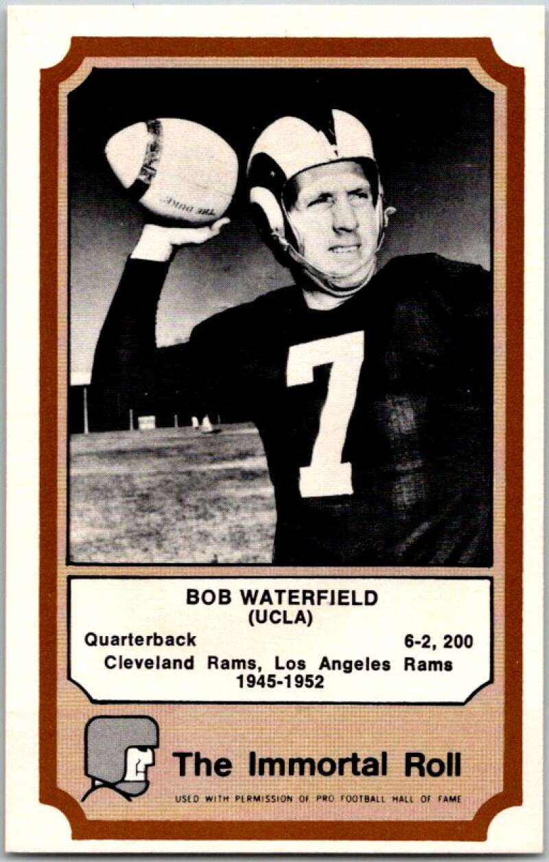 1974 Fleer The Immortal Roll Football #NNO Bob Waterfield V46120