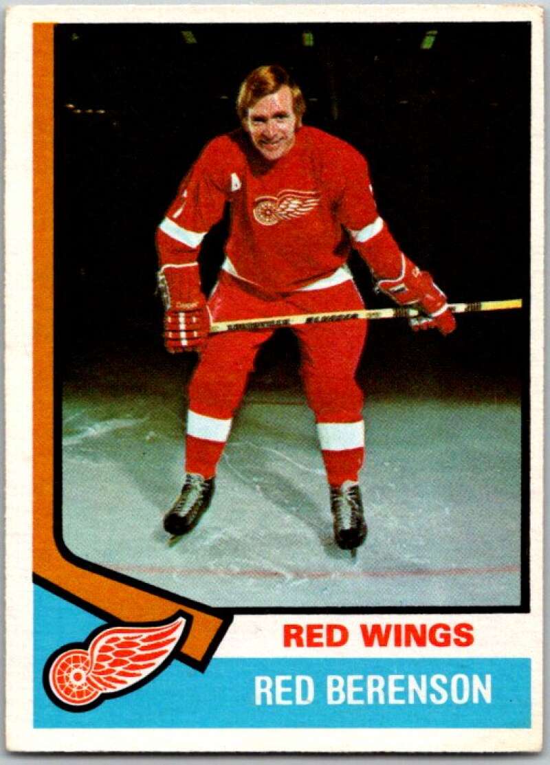 1974-75 O-Pee-Chee #19 Red Berenson Detroit Red Wings V46140
