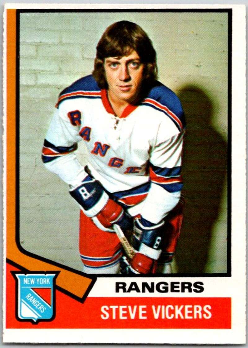 1974-75 O-Pee-Chee #29 Steve Vickers New York Rangers V46150
