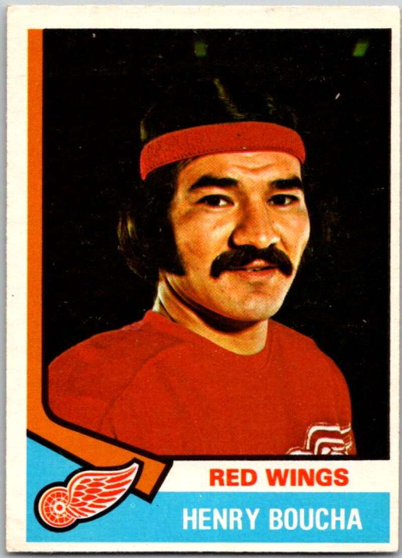 1974-75 O-Pee-Chee #38 Henry Boucha Detroit Red Wings V46159