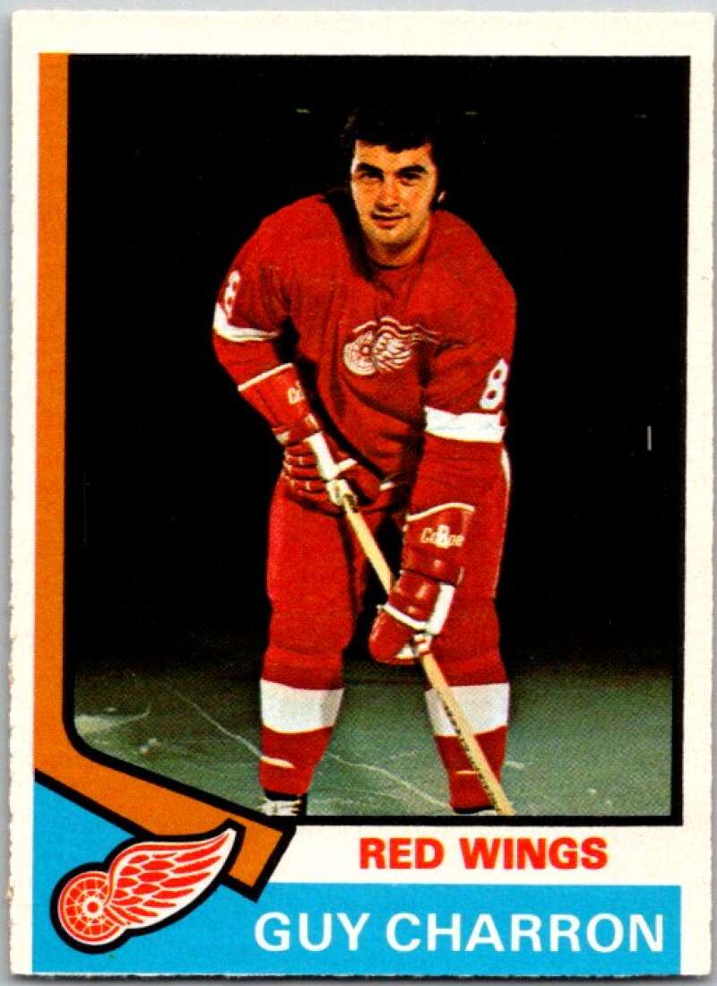 1974-75 O-Pee-Chee #57 Guy Charron Detroit Red Wings V46178