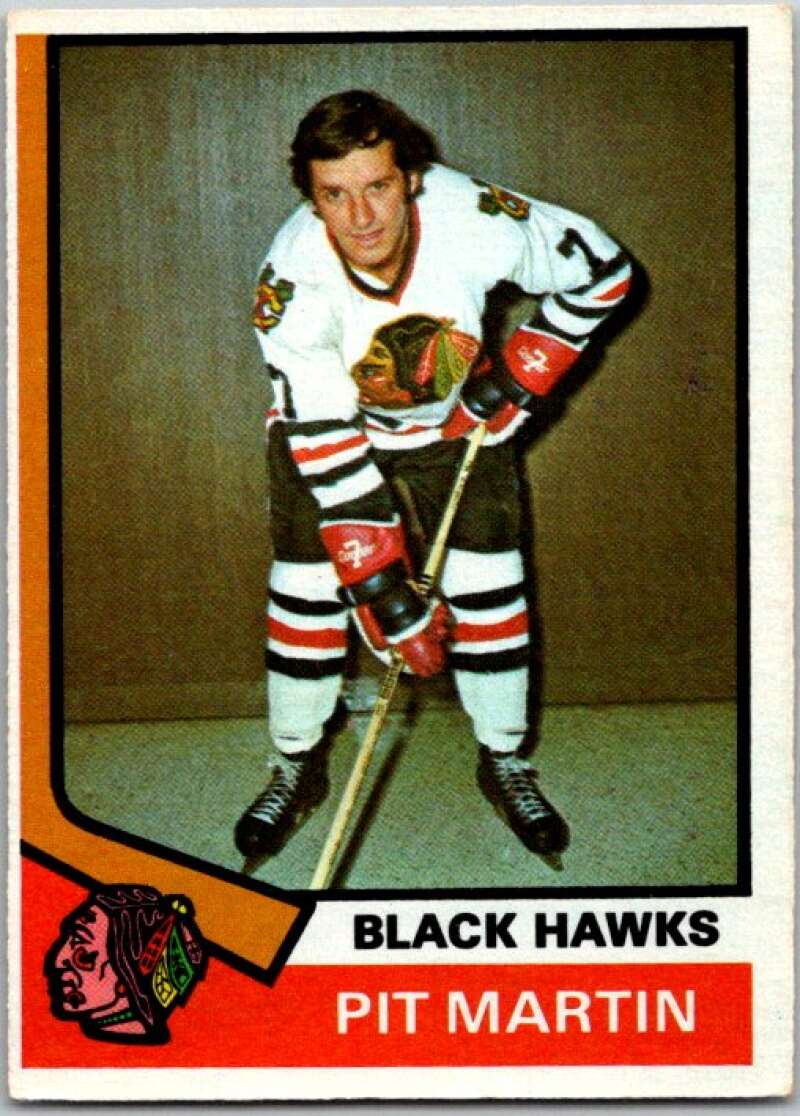 1974-75 O-Pee-Chee #58 Pit Martin Chicago Blackhawks V46179