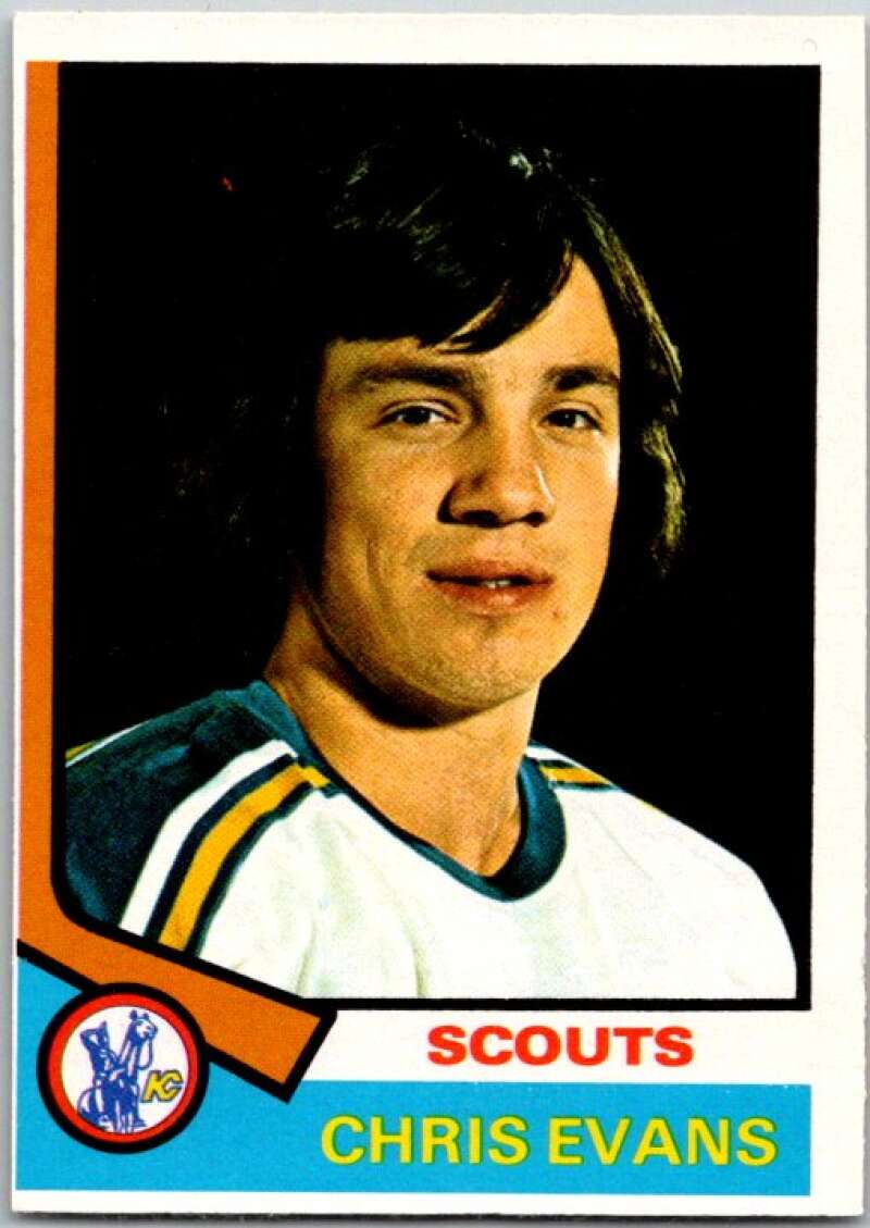 1974-75 O-Pee-Chee #59 Chris Evans Kansas City Scouts V46180
