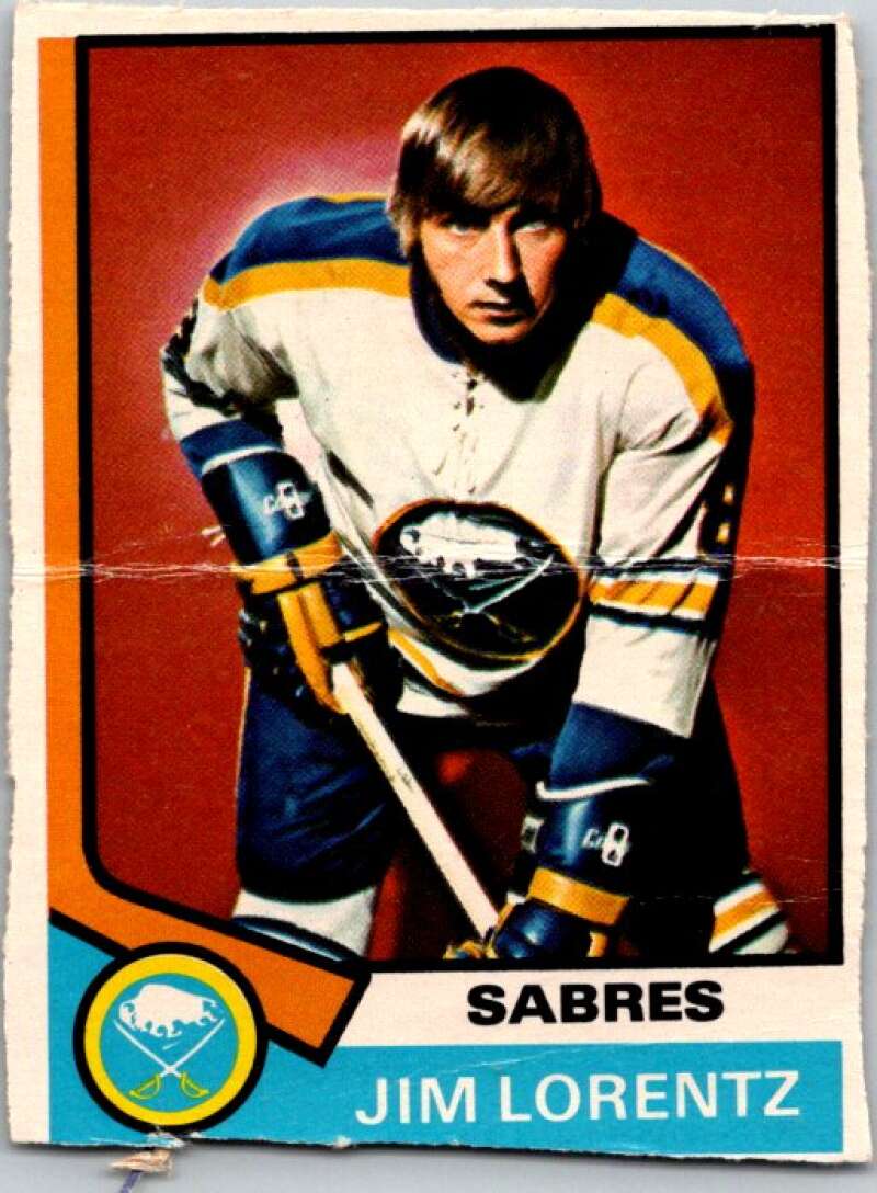 1974-75 O-Pee-Chee #61 Jim Lorentz Buffalo Sabres V46182